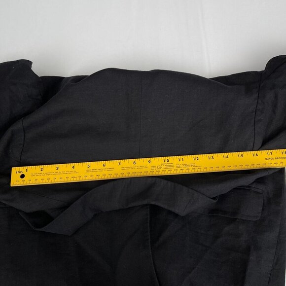 Treasure & Bond Single Breasted Blazer Jacket Black Linen Blend Oversized Size S - Picture 14 of 16